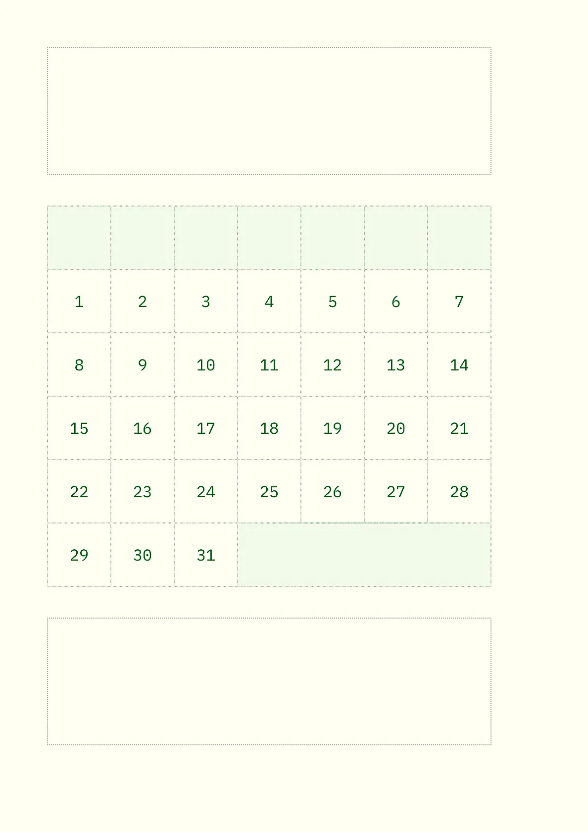 Habit tracker for print